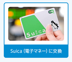 Suica(電子マネー)に交換