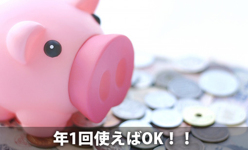 年1回使えばOK!!