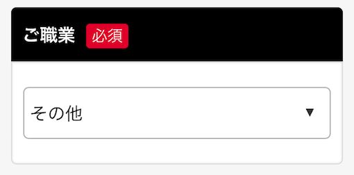 ヤフーカードの申し込みで入力する職業